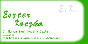 eszter koczka business card